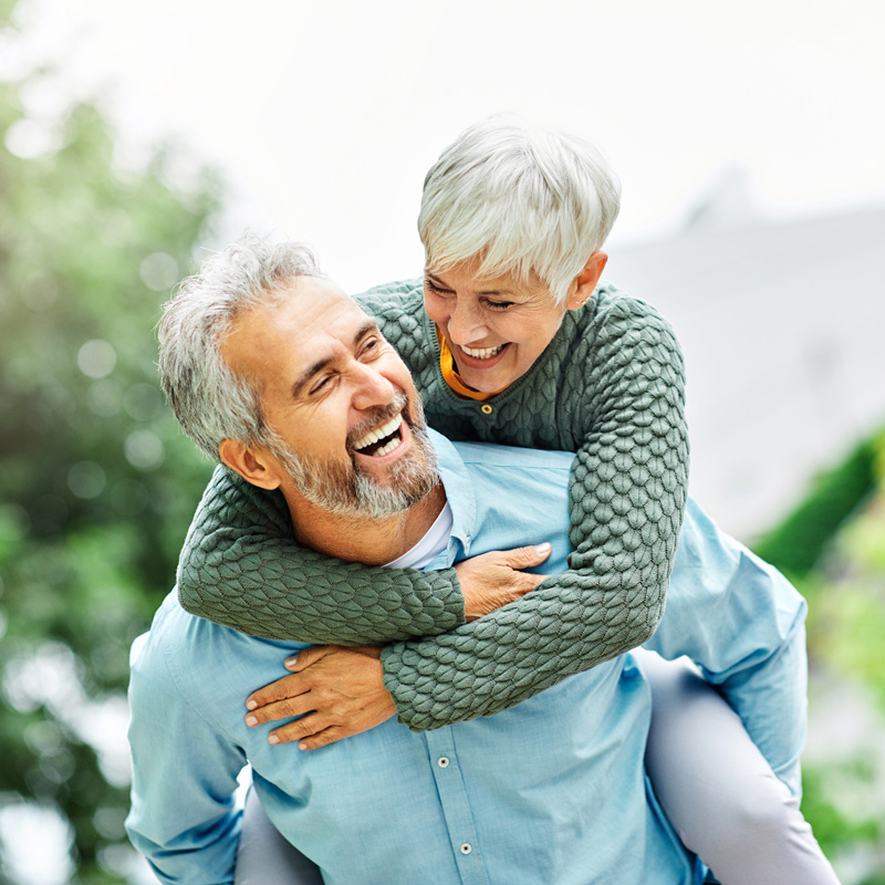 couple smiling